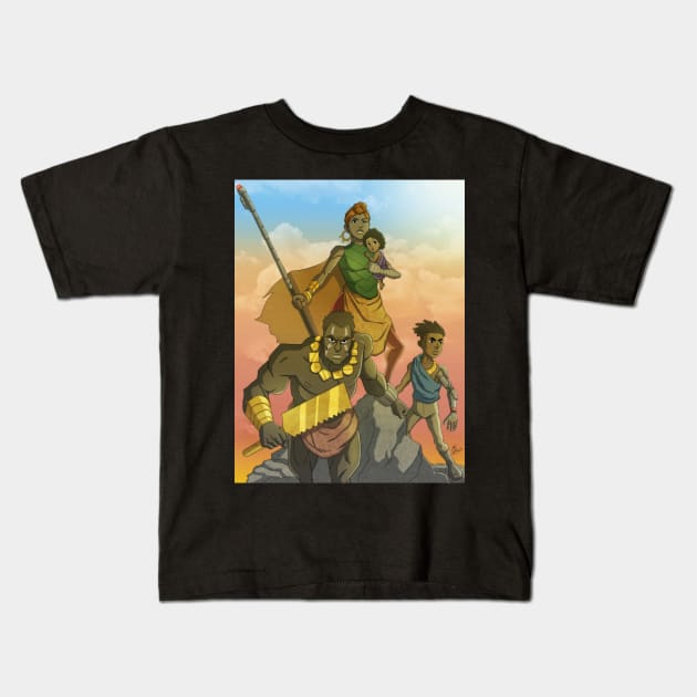 Post Nuclear Family Kids T-Shirt by theartofjoeoseibonsu